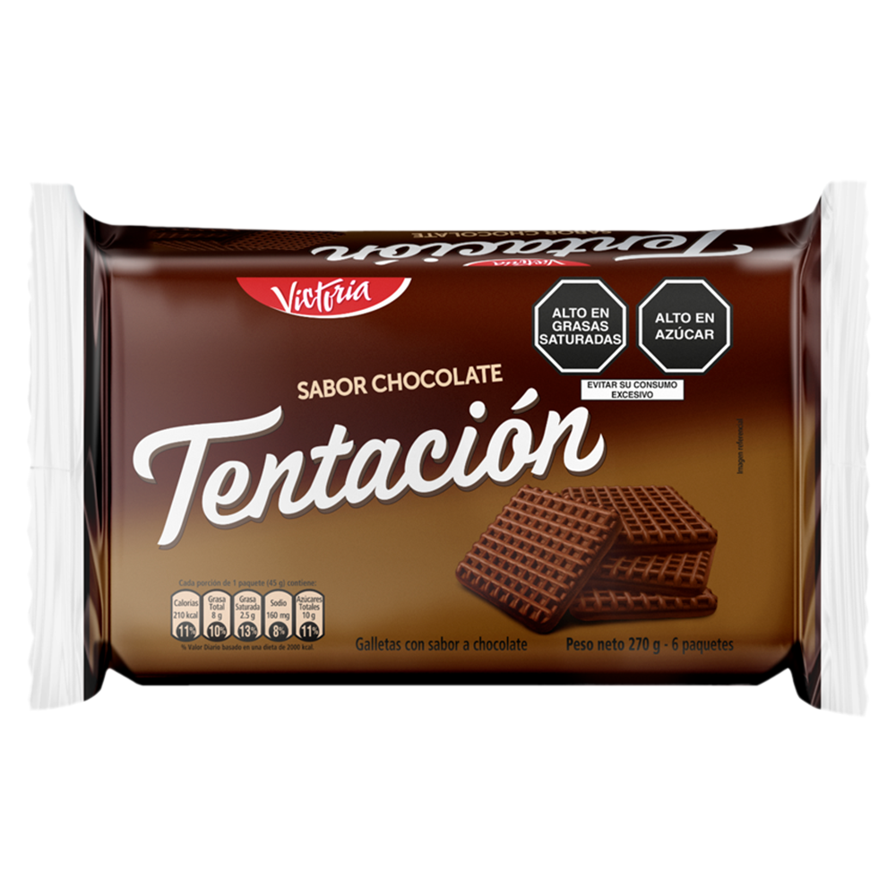 GALLETA TENTACION DE CHOCOLATE 47GR X 6UND