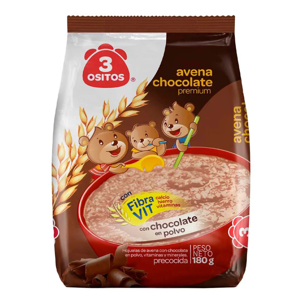 3 OSITOS AVENA CHOCOLATE 180GR