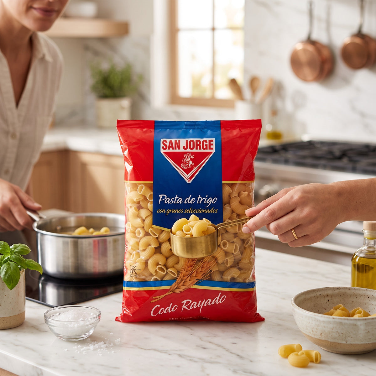 Fideo San Jorge Codo Rayado 250 g