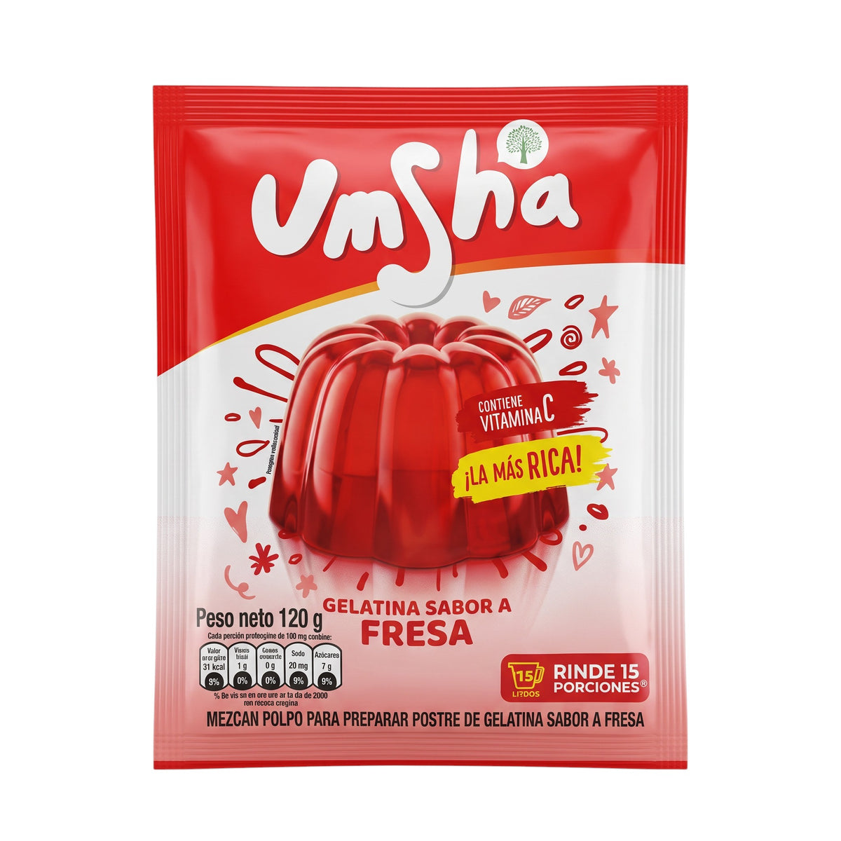 Gelatina Umsha Fresa 120 g