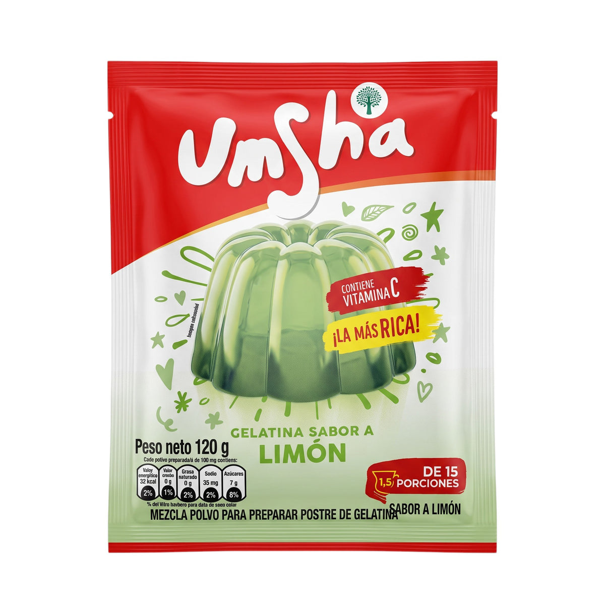 Gelatina Umsha Limón 120 g