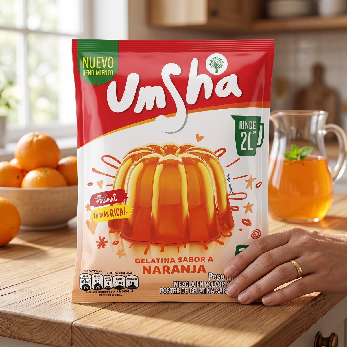 Gelatina Umsha Naranja 120 g