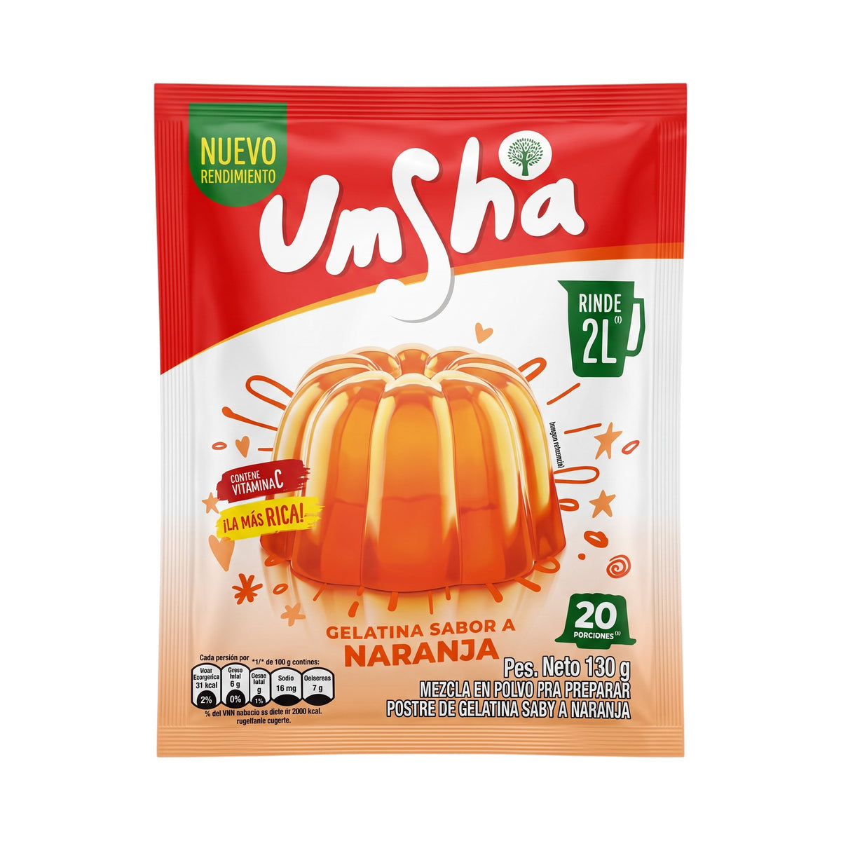 Gelatina Umsha Naranja 120 g