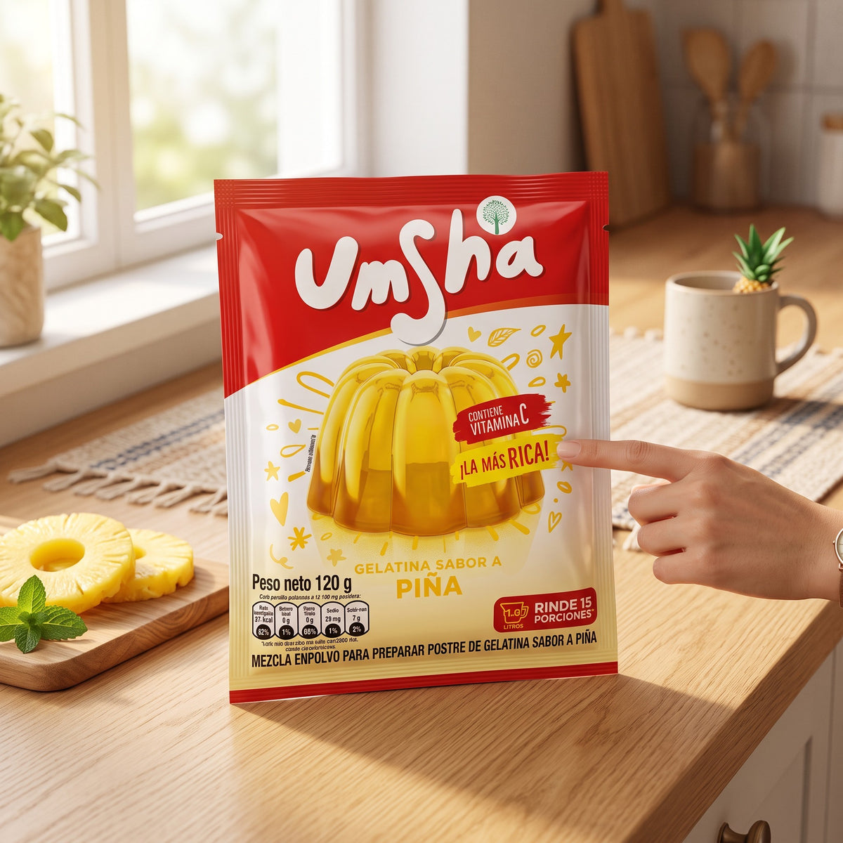 Gelatina Umsha Piña 120 g