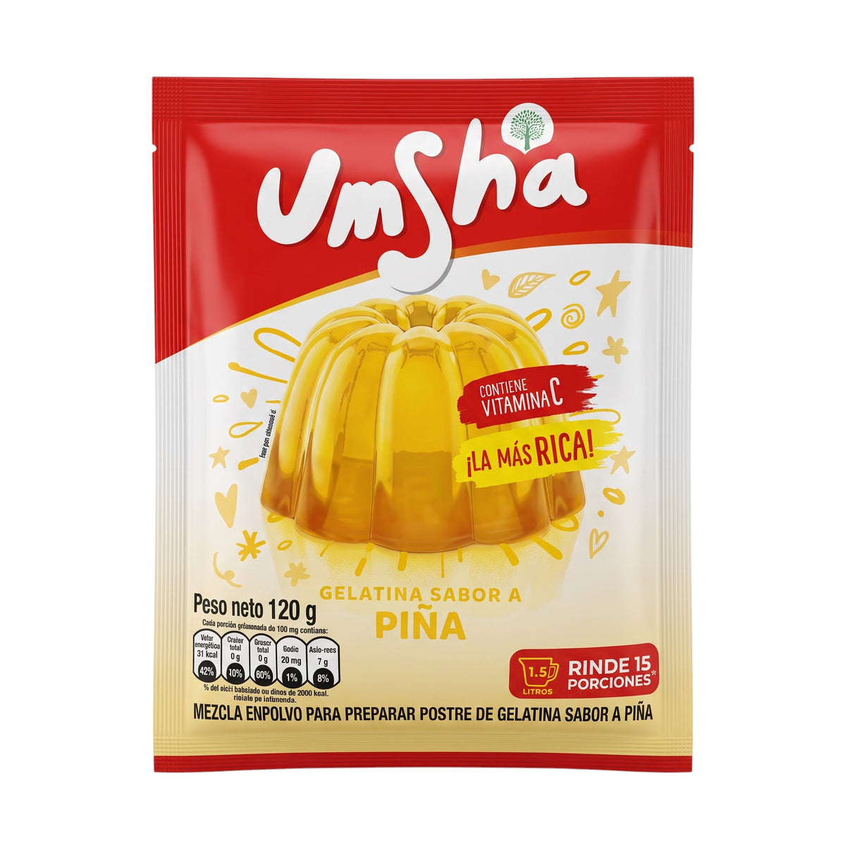 Gelatina Umsha Piña 120 g