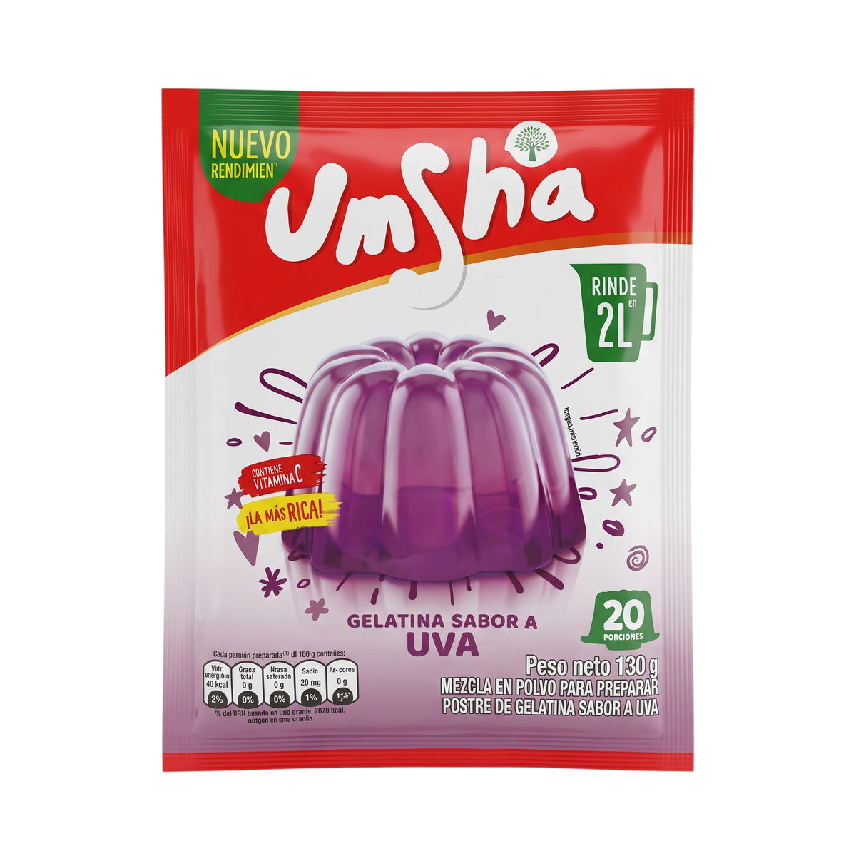 Gelatina Umsha Uva 120 g