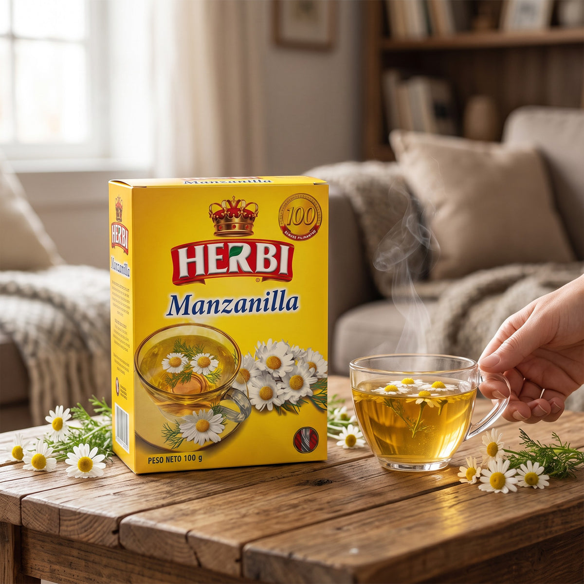 Herbi Manzanilla 100 Sobres