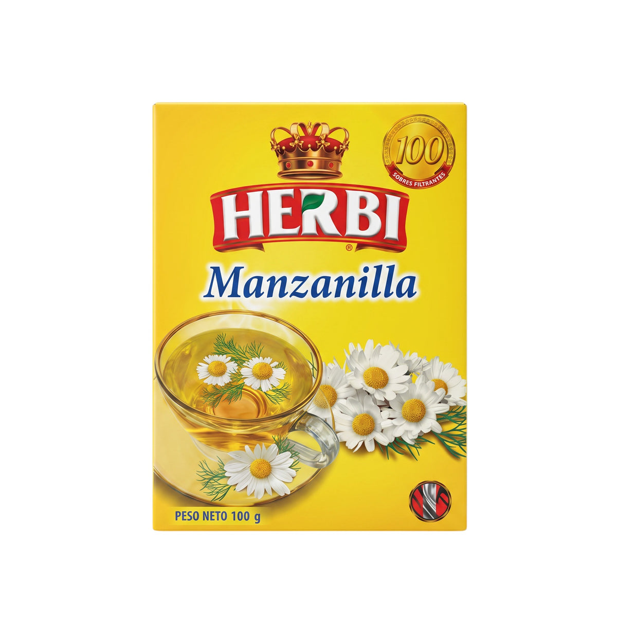 Herbi Manzanilla 100 Sobres