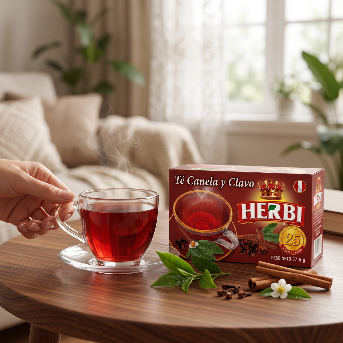 Herbi Té, Canela y Clavo 25 Sobres