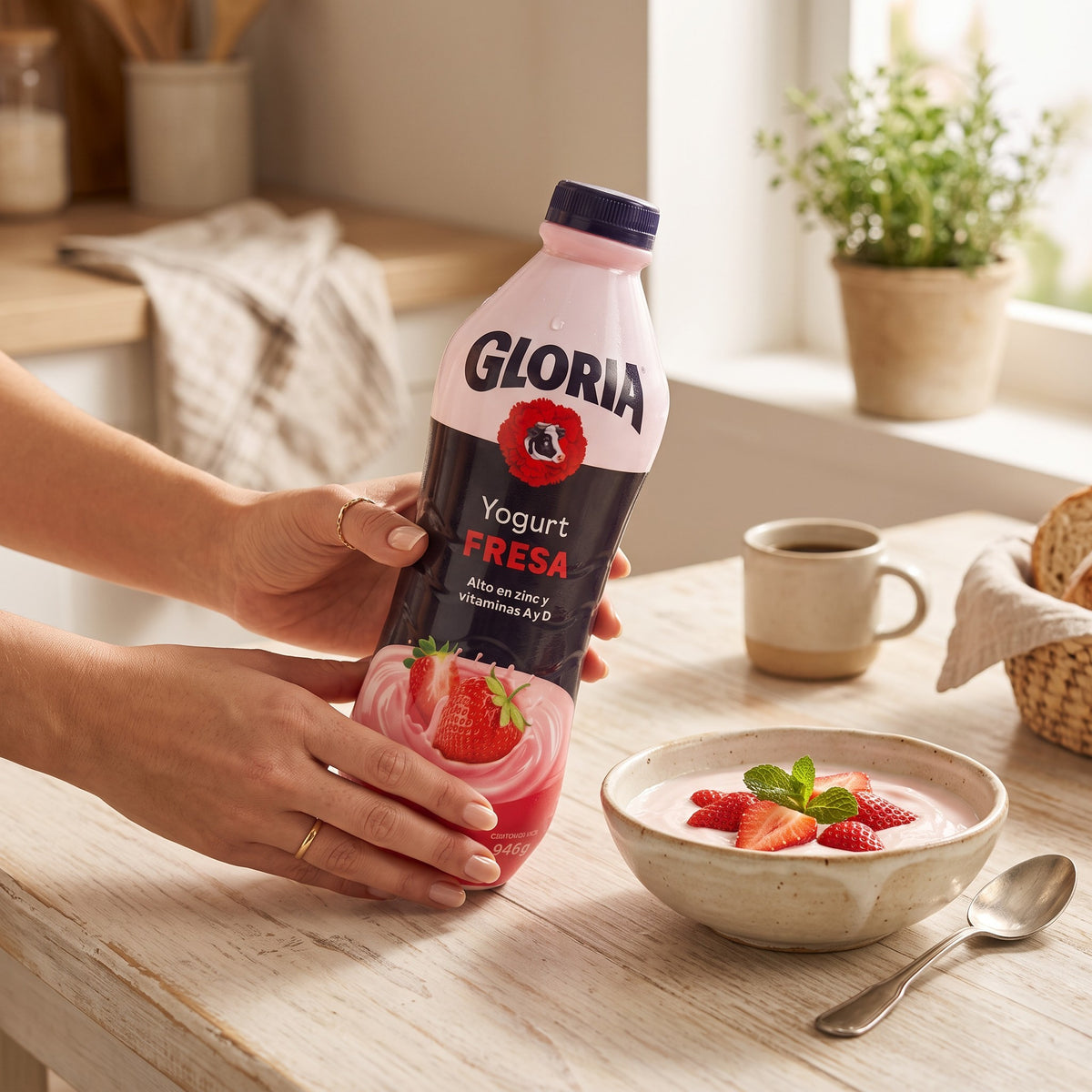 Yogurt Gloria Bebible Fresa 1 L