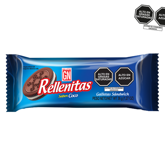GALLETAS RELLENITAS GN COCO 36GR  X 8UND
