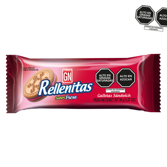 GALLETAS RELLENITAS GN FRESA 36GR X 8UND